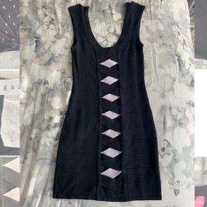 Hot Miami Styles Black Mini Dress